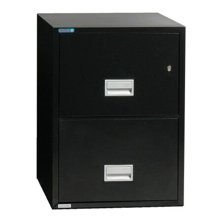 Phoenix Safe International Phoenix Safe Vertical 25" 2-Drawer Legal Fire and Water Resistant File Cabinet, Black - LGL2W25B